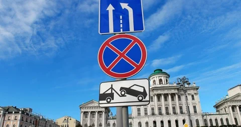 Parking is prohibited Stock Footage 97859643