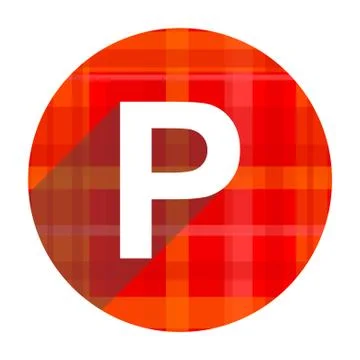 Parking red flat icon isolated. Stock-Illustration