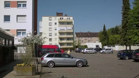 Parking in a residential area Stock Footage 62909011