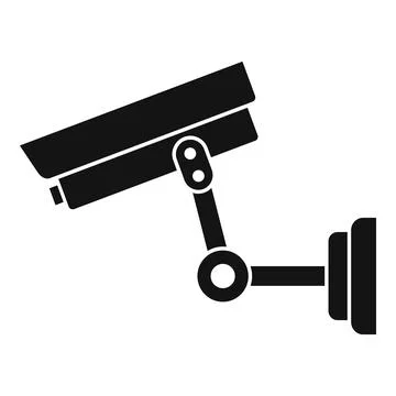 Parking security camera icon, simple style Stock Illustration