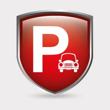 Parking sign design, vector illustration eps10 graphic Illustrazione stock