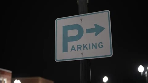Parking Sign Stock Footage 265537892