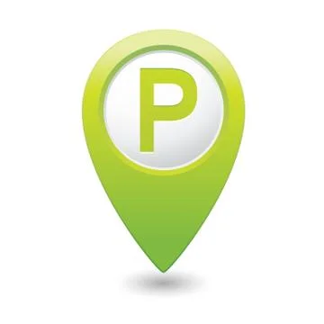 Parking sign green pointer Stock Illustration