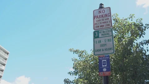 Parking signs Stock Footage 113963689