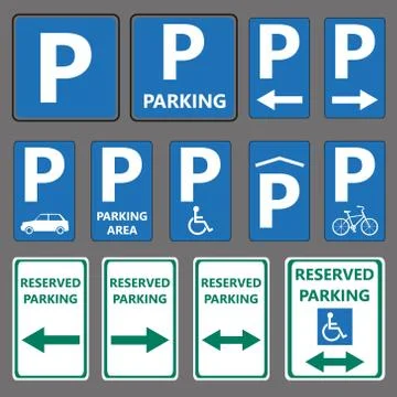 Parking Signs Stock Illustration