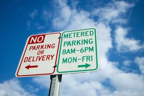 Parking signs 库存照片