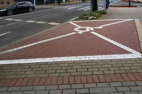 Parking space for disabled Foto stock