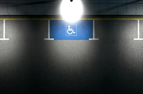 Parking Space Paraplegic Stock-Illustration