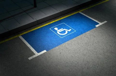 Parking Space Paraplegic Stock Illustration