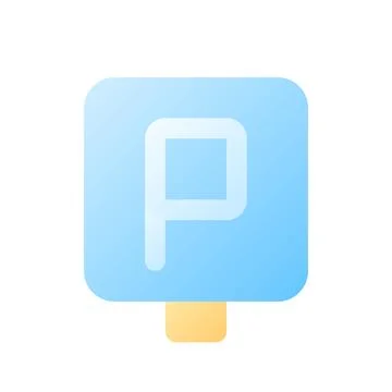 Parking space pixel perfect flat gradient color ui icon Illustrazione stock
