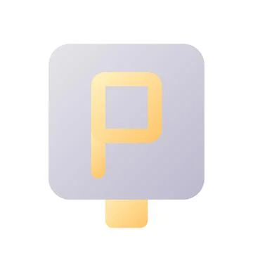 Parking space pixel perfect flat gradient two-color ui icon 스톡 일러스트