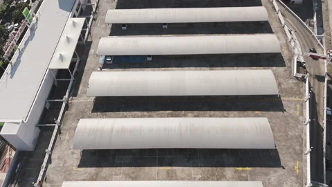 Parking Space At The Rooftop Of Big C Extra Rama 4 In Rama IV Road, Bangkok Stock Footage 313019864