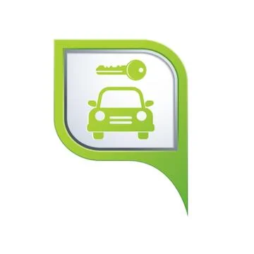 Parking symbol on green map pointer Stock Illustration