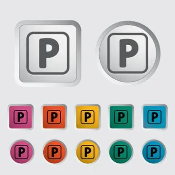 Parking symbol. Stock Illustration