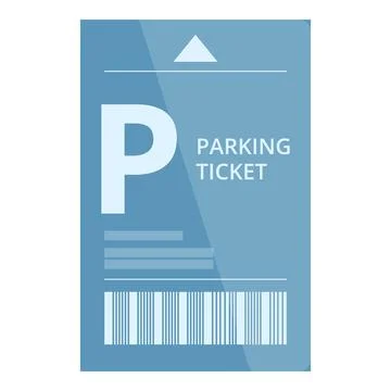 Parking ticket displaying valid parking permission Illustrazione stock