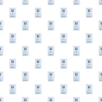 Parking ticket pattern repeating seamless background design Illustrazione stock