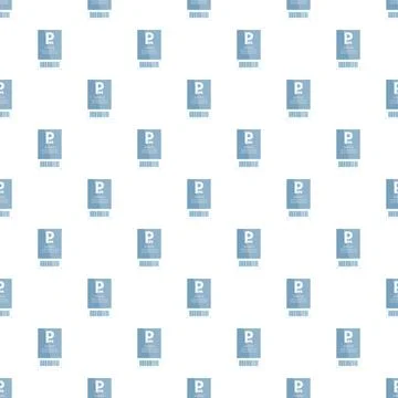 Parking ticket pattern repeating on a white background Stock Illustration