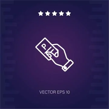 Parking ticket vector icon Stock Illustration