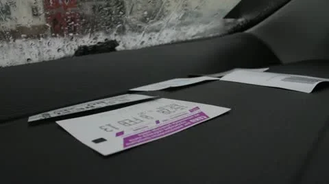 Parking Tickets Stock Footage 21249533