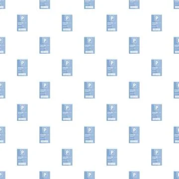 Parking tickets repeating pattern on white background 스톡 일러스트