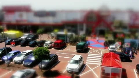 Parking tilt shift timelapse Stock Footage 11285187