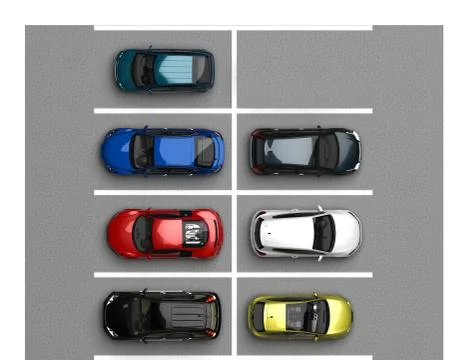 Parking top view Stock Illustration
