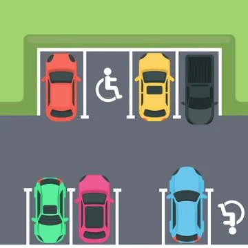 Parking top view. Stock Illustration