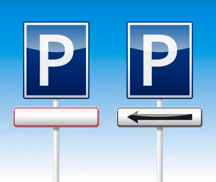 Parking traffic board Stock Illustration