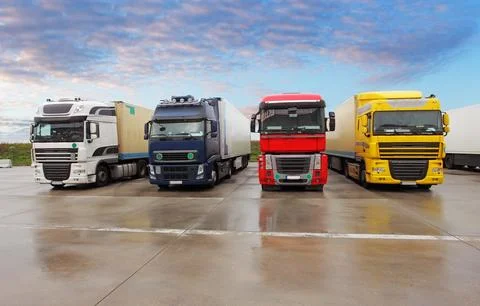 Parking trucks Stock Photos