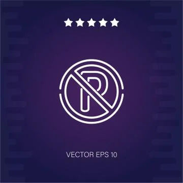 Parking vector icon Stock Illustration