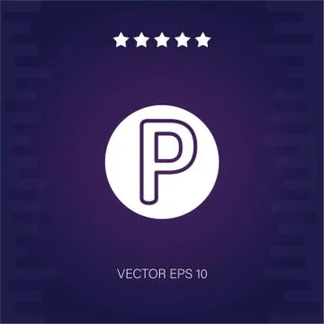 Parking vector icon Stock Illustration