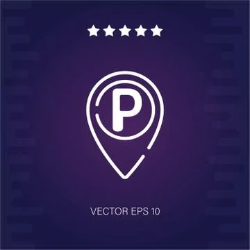 Parking vector icon Stock Illustration