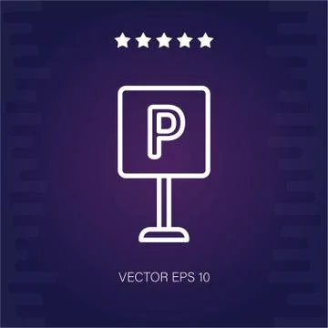Parking vector icon Stock Illustration