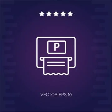 Parking vector icon Stock Illustration
