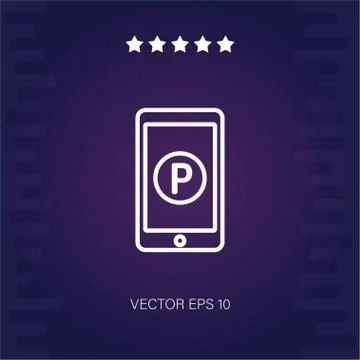 Parking vector icon Stock Illustration