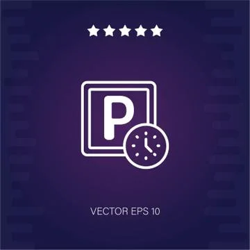 Parking vector icon Stock Illustration