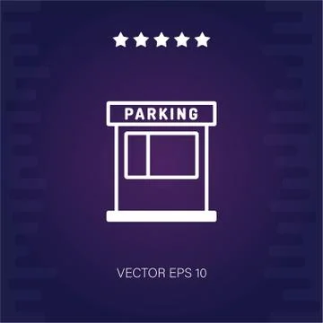 Parking vector icon Stock Illustration