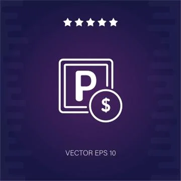 Parking vector icon Stock Illustration