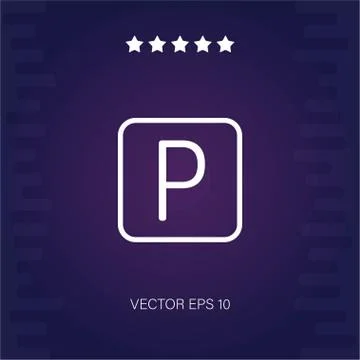 Parking vector icon Stock Illustration
