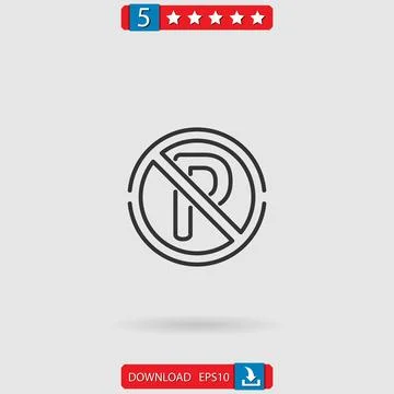 Parking vector icon Stock-Illustration