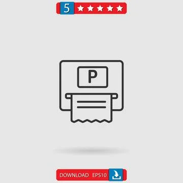 Parking vector icon Stock Illustration