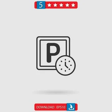 Parking vector icon Stock Illustration