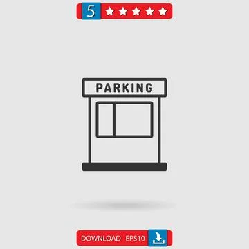 Parking vector icon Stock Illustration