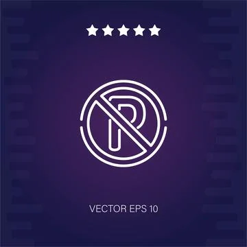 Parking vector icon Illustrazione stock