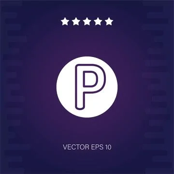 Parking vector icon Stock Illustration