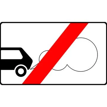Parking of vehicles with an idle engine. Road sign. Illustrazione stock