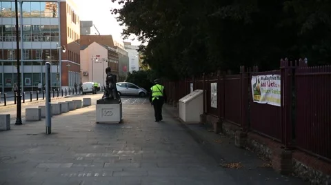 Parking Warden at work Stock Footage 67754134