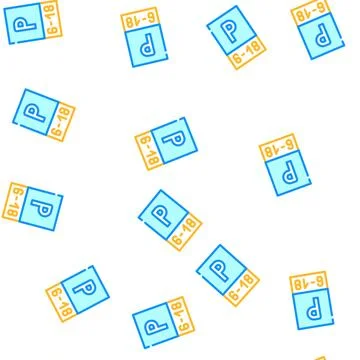 Parking working time mark vector seamless pattern Stock Illustration