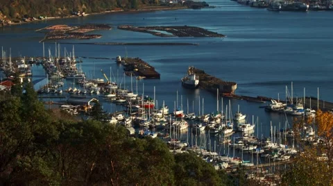 Parking yachts Vídeos de archivo 43740575