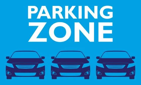 Parking zone design template with car icons. Parking sign. Vector illustration. Stock Illustration